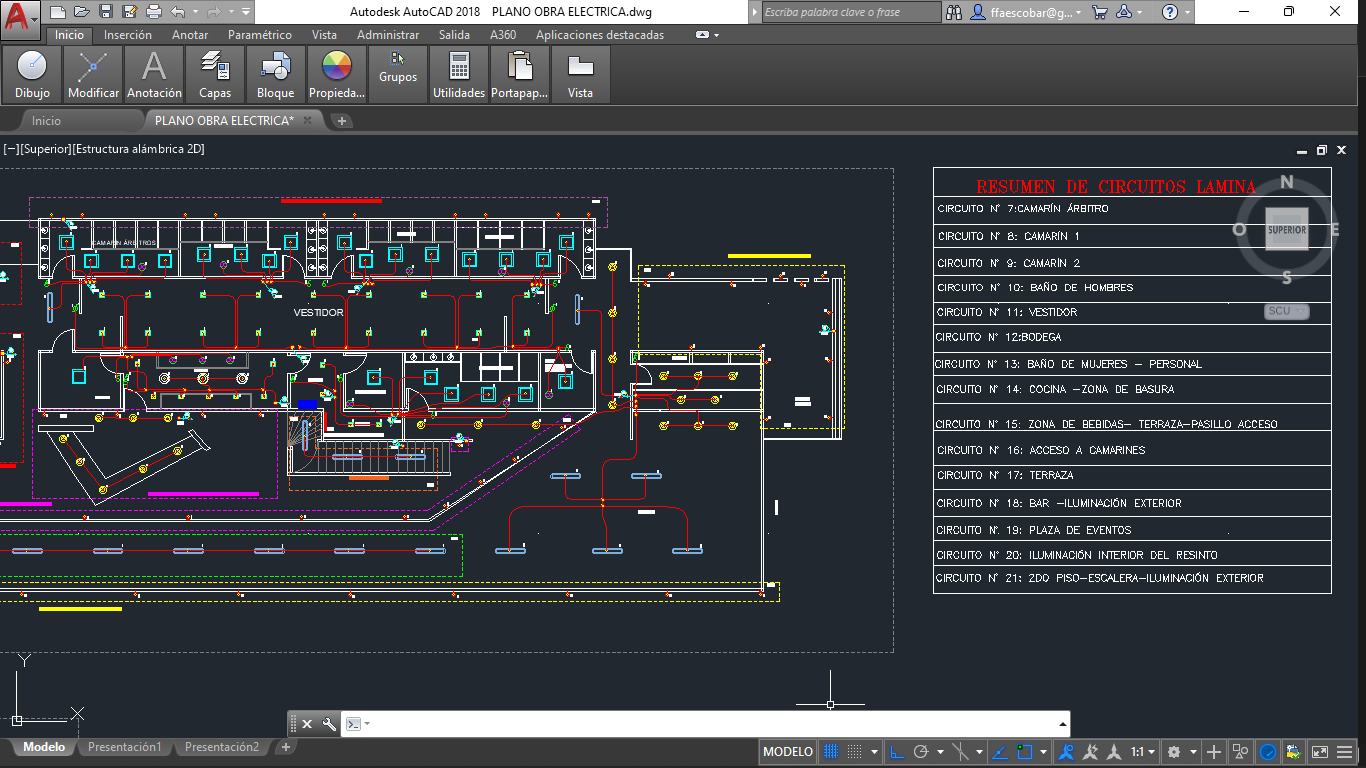 Instalación eléctrica en centro deportivo, optimización energética y seguridad.
